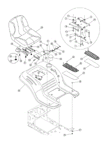 Fender & Seat Assembly parts for Mtd Pro Lawn Tractor 13AO791G718 / 2005 from AppliancePartsPros.com