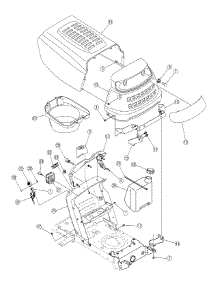 Hood Assembly parts for Mtd Pro Lawn Tractor 13AO791G718 / 2005 from AppliancePartsPros.com