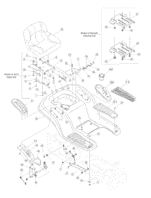 Seat And Fender parts for Mtd Pro Lawn Tractor 13AT605H718 / 2006 from AppliancePartsPros.com