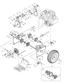 Drive Assembly parts for Mtd Pro Snow Thrower 31AE6LFH718 / 2005 from AppliancePartsPros.com