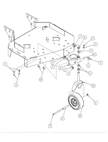 Caster Assembly parts for Mtd Pro Wide Area Mower 55AD210Q195 / 2001 from AppliancePartsPros.com