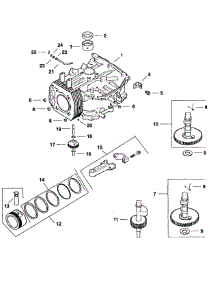 Kohler Engine Crankcase parts for Mtd Pro Wide Area Mower 55AD210R195 from AppliancePartsPros.com
