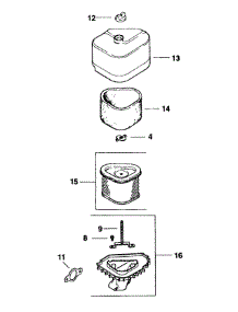 Kohler Engine Air Intake & Filtration parts for Mtd Pro Wide Area Mower 55AE210R195 / 2000 from AppliancePartsPros.com