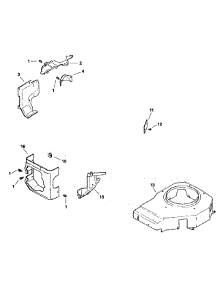 Kohler Engine Blower Housing & Baffles parts for Mtd Pro Wide Area Mower 55AE210R195 / 2000 from AppliancePartsPros.com