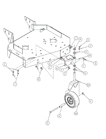 Caster Assembly parts for Mtd Pro Wide Area Mower 55AE210R195 / 2001 from AppliancePartsPros.com
