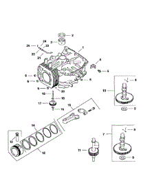 Kohler Engine Crankcase parts for Mtd Pro Wide Area Mower 55AE210R195 / 2001 from AppliancePartsPros.com