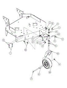 Caster Assembly parts for Mtd Pro Wide Area Mower 55AE232M195 / 2000 from AppliancePartsPros.com