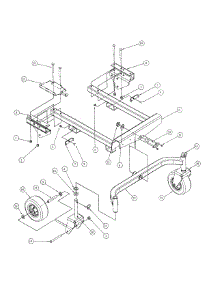 Float Deck Front Axle Frame Assembly parts for Mtd Pro Wide Area Mower 55AF3DAM195 from AppliancePartsPros.com