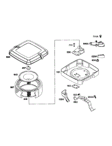 B&S Air Cleaner Group (Part 1) parts for Mtd Pro Wide Area Mower 55AF3C5M195 from AppliancePartsPros.com