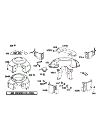 B&S Blower Housings, Air Guides parts for Mtd Pro Wide Area Mower 55AF3C5M195 from AppliancePartsPros.com