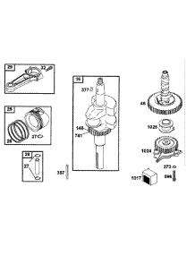 B&S Connecting Rod, Piston Group, Crankshaft parts for Mtd Pro Wide Area Mower 55AF3C5M195 from AppliancePartsPros.com