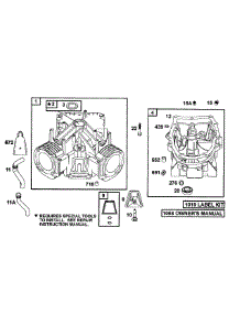 B&S Cylinder Group, Sump Base parts for Mtd Pro Wide Area Mower 55AF3C5M195 from AppliancePartsPros.com