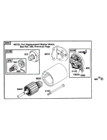B&S Electric Starter - Roll Pin Style parts for Mtd Pro Wide Area Mower 55AF3C5M195 from AppliancePartsPros.com