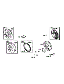B&S Flywheel, Screen, Fan parts for Mtd Pro Wide Area Mower 55AF3C5M195 from AppliancePartsPros.com