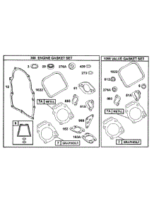 B&S Kits & Gasket Sets (Part 1) parts for Mtd Pro Wide Area Mower 55AF3C5M195 from AppliancePartsPros.com