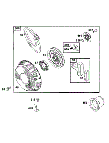 B&S Rewind Starter Assembly (Part 1) parts for Mtd Pro Wide Area Mower 55AF3C5M195 from AppliancePartsPros.com