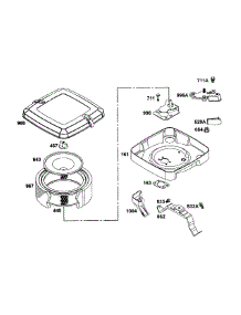 B&S Air Cleaner Group (Part 1) parts for Mtd Pro Wide Area Mower 55AF3C5T195 from AppliancePartsPros.com