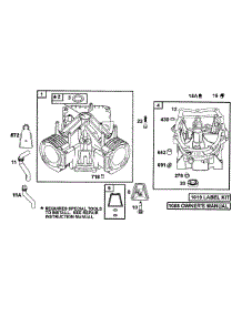 B&S Cylinder Group, Sump Base parts for Mtd Pro Wide Area Mower 55AF3C5T195 from AppliancePartsPros.com