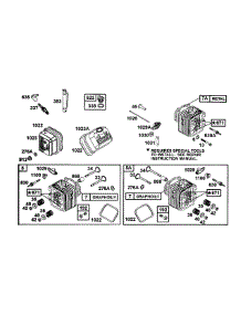 B&S Head Assemblies parts for Mtd Pro Wide Area Mower 55AF3C5T195 from AppliancePartsPros.com