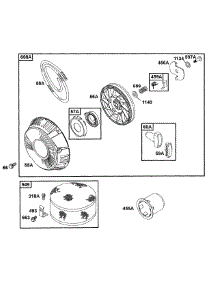 B&S Rewind Starter Assembly (Part 2) parts for Mtd Pro Wide Area Mower 55AF3C5T195 from AppliancePartsPros.com