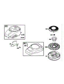B&S Engine Blower Hsg & Flywheel parts for Mtd Pro Commercial Mower 51B-330-195 from AppliancePartsPros.com