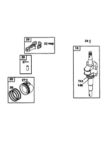 B&S Engine Crankshaft & Piston parts for Mtd Pro Commercial Mower 51B-330-195 from AppliancePartsPros.com