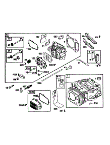 B&S Engine Cylinder & Head parts for Mtd Pro Commercial Mower 51B-330-195 from AppliancePartsPros.com