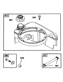 B&S Engine Fuel Tank parts for Mtd Pro Commercial Mower 51B-330-195 from AppliancePartsPros.com