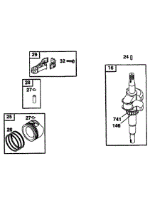 B&S Engine Crankshaft & Piston parts for Mtd Pro Commercial Mower 52B-370-195 from AppliancePartsPros.com