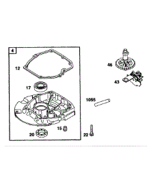 B&S Engine Sump & Cam parts for Mtd Pro Commercial Mower 52B-370-195 from AppliancePartsPros.com