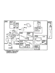 B&S Carburetor Group (Part 1) parts for Mtd Pro Z-Force 53AB555M195 from AppliancePartsPros.com