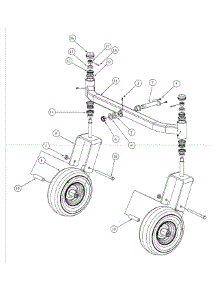 Front Caster Assembly parts for Mtd Pro Z-Force 53AB5B8J195 from AppliancePartsPros.com