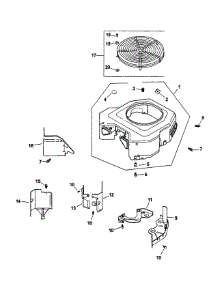 Kohler Engine Blower Housing & Baffles parts for Mtd Pro Z-Force 53AB5B8J195 from AppliancePartsPros.com