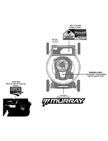 Label Map parts for Murray Push Walk-Behind Mower 11A-A1B1758 / 2015 from AppliancePartsPros.com