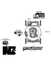 Label Map 11A-A2ba758 parts for Murray Push Walk-Behind Mower 11A-A2BA758 / 2014 from AppliancePartsPros.com