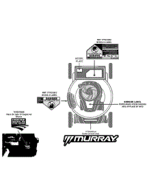 Label Map 11A-A2ba758 parts for Murray Push Walk-Behind Mower 11A-A2BA758 / 2015 from AppliancePartsPros.com