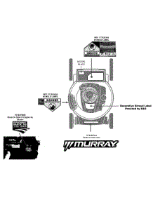 Label Map 11A-B23z758 parts for Murray Push Walk-Behind Mower 11A-B23Z758 / 2014 from AppliancePartsPros.com