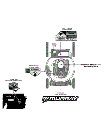 Label Map 11A-B24z758 parts for Murray Push Walk-Behind Mower 11A-B24Z758 / 2014 from AppliancePartsPros.com