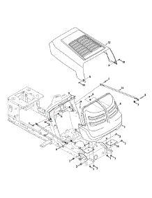 Hood & Grille parts for Murray Lawn Tractor 13AC76LF058 / 2012 from AppliancePartsPros.com