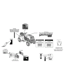 Label Map 13Am77ls058 parts for Murray Lawn Tractor 13AM77LS058 / 2012 from AppliancePartsPros.com
