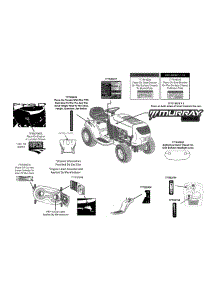 Label Map parts for Murray Lawn Tractor 13AN772S058 / 2013 from AppliancePartsPros.com