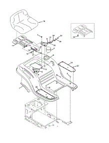 Seat & Fender parts for Murray Lawn Tractor 13AO785S058 / 2013 from AppliancePartsPros.com