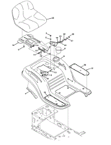 Seat & Fender parts for Murray Lawn Tractor 13AL795T058 / 2013 from AppliancePartsPros.com