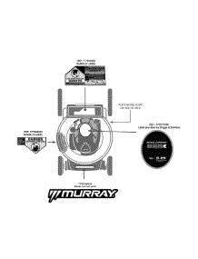 Label Map 11A-B24z758 parts for Murray Push Walk-Behind Mower 11A-B24Z758 / 2012 from AppliancePartsPros.com