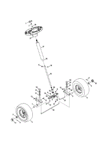 Front End Steering parts for Murray Lawn Tractor 13A326JC058 / 2013 from AppliancePartsPros.com