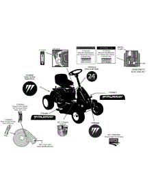 Label Map parts for Murray Lawn Tractor 13A326JC058 / 2013 from AppliancePartsPros.com