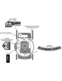 Label Map Mtd Platinum parts for Platinum Push Walk-Behind Mower 11A-542Q724 / 2009 from AppliancePartsPros.com