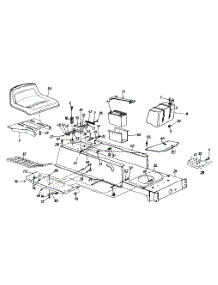 Seat / Battery / Fuel Tank / Frame, Upper parts for Power Kraft Lawn Tractor 136S699G788 / 1996 from AppliancePartsPros.com