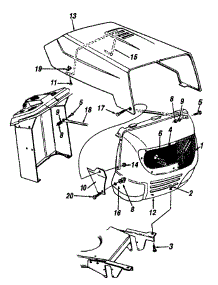 Hood And Grille Assembly parts for Power Pro Lawn Tractor 13AL452F730 / 1997 from AppliancePartsPros.com