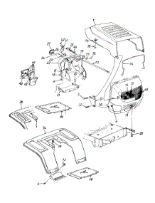 Hood (Style 2) parts for Power Pro Lawn Tractor 13AM672G730 / 1998 from AppliancePartsPros.com